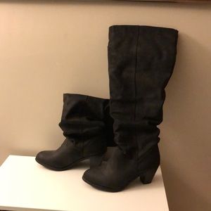 Black knee high boots